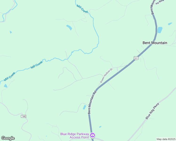 map of restaurants, bars, coffee shops, grocery stores, and more near 10895 Green Hollow Drive in Bent Mountain