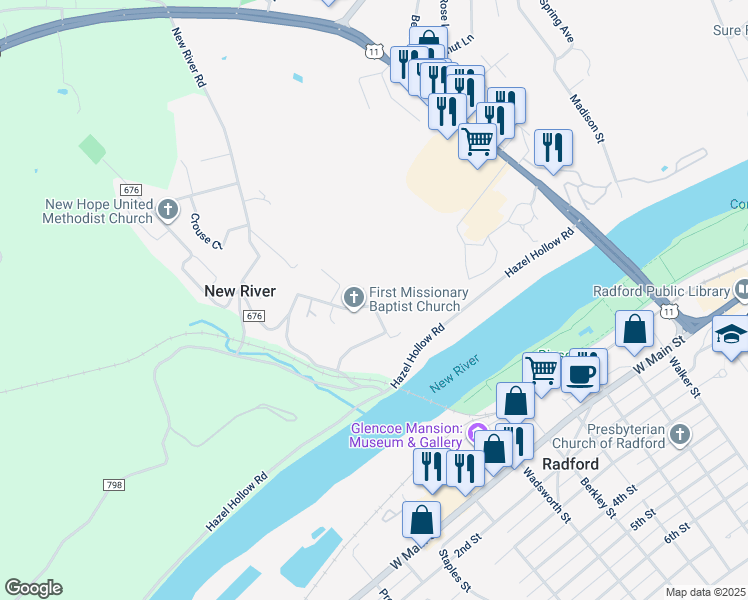 map of restaurants, bars, coffee shops, grocery stores, and more near 7340 Manns Drive in Fairlawn