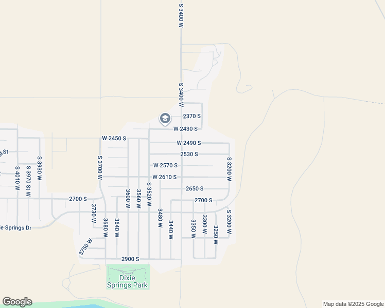 map of restaurants, bars, coffee shops, grocery stores, and more near 2530 South in Hurricane