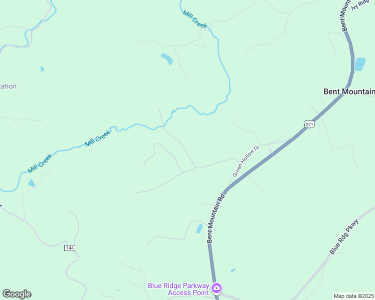 map of restaurants, bars, coffee shops, grocery stores, and more near 10895 Green Hollow Drive in Bent Mountain