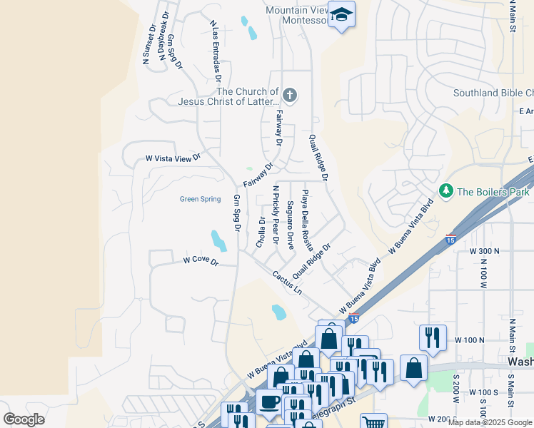 map of restaurants, bars, coffee shops, grocery stores, and more near 937 Yucca Lane in Washington