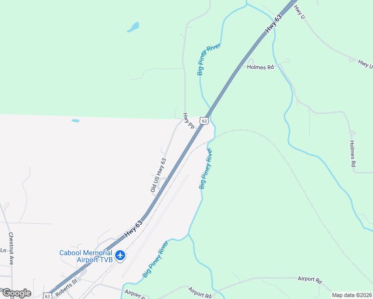 map of restaurants, bars, coffee shops, grocery stores, and more near 1310 Parker Avenue in Cabool