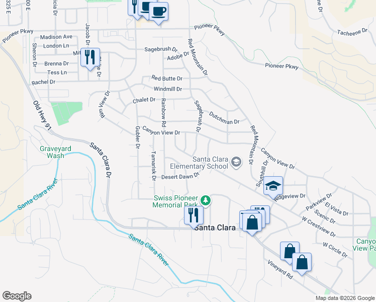map of restaurants, bars, coffee shops, grocery stores, and more near 1788 Wittwer Lane in Santa Clara