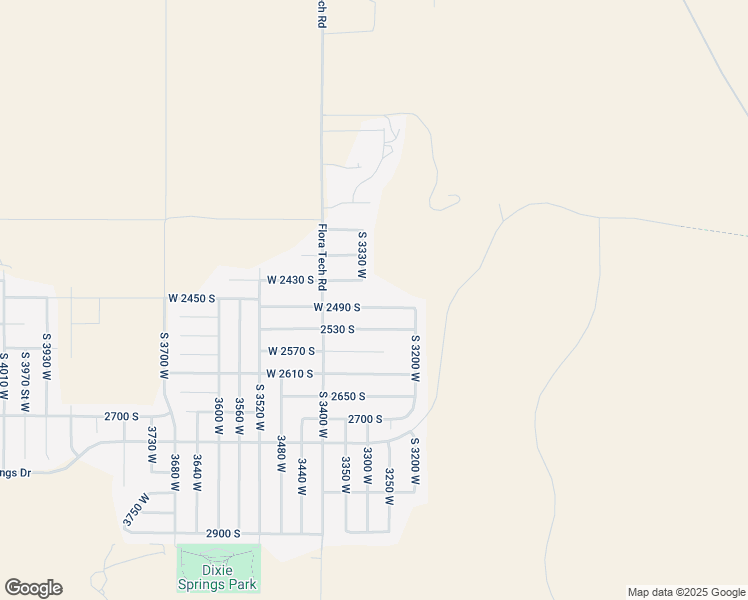 map of restaurants, bars, coffee shops, grocery stores, and more near 3288 West 2490 South in Hurricane