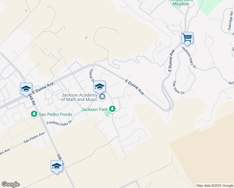 map of restaurants, bars, coffee shops, grocery stores, and more near 2785 Vista Del Valle in Morgan Hill