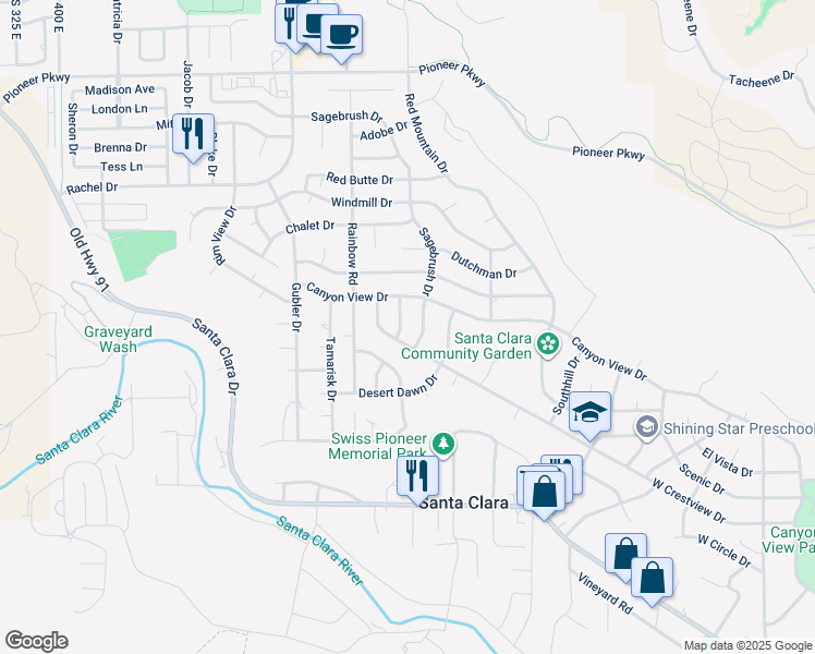 map of restaurants, bars, coffee shops, grocery stores, and more near 1788 Wittwer Ln in Santa Clara