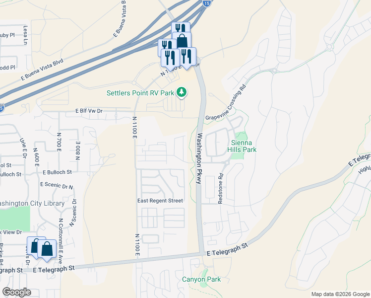 map of restaurants, bars, coffee shops, grocery stores, and more near 514 Ventura Lane in Washington