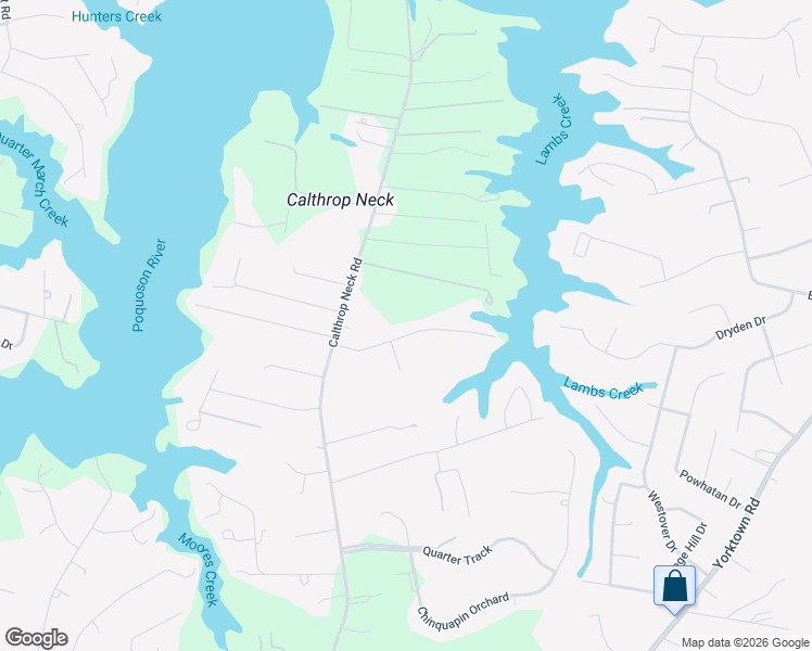 map of restaurants, bars, coffee shops, grocery stores, and more near 117 Bunting Point Road in Yorktown