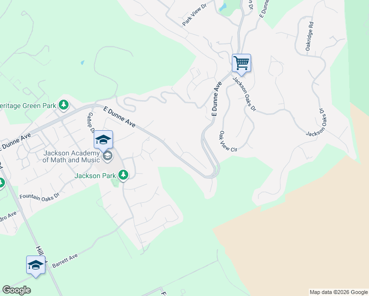 map of restaurants, bars, coffee shops, grocery stores, and more near 16590 Rustling Oak Court in Morgan Hill