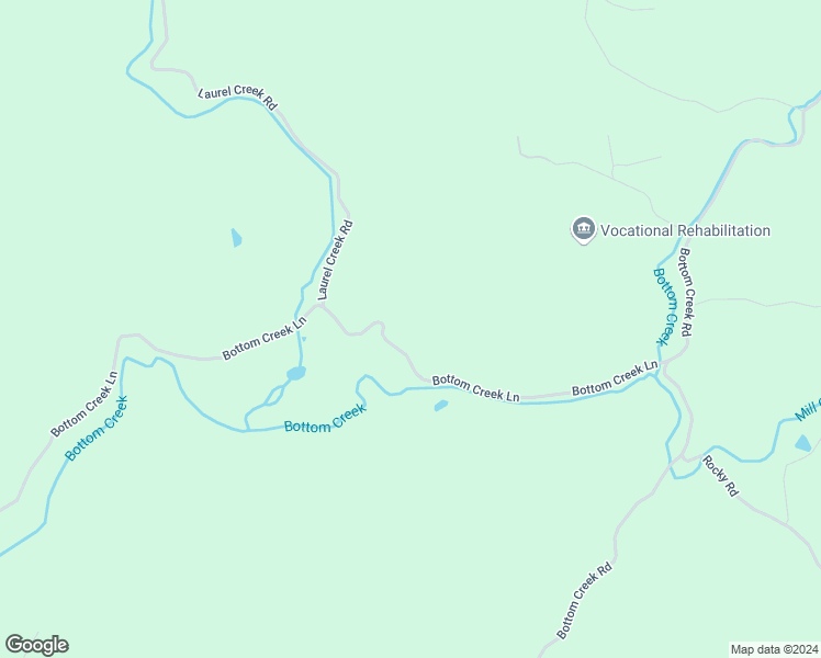 map of restaurants, bars, coffee shops, grocery stores, and more near 1345 Bottom Creek Lane in Bent Mountain