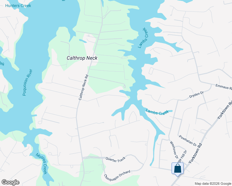 map of restaurants, bars, coffee shops, grocery stores, and more near 315 Bunting Point Road in Yorktown