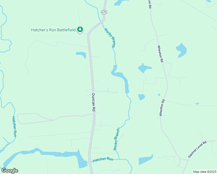 map of restaurants, bars, coffee shops, grocery stores, and more near 9713 Duncan Road in Petersburg