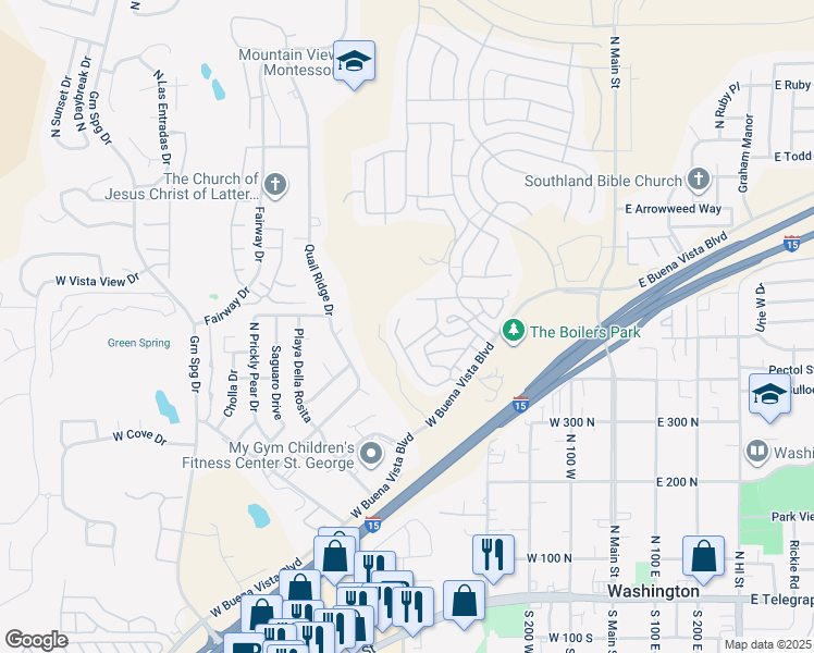 map of restaurants, bars, coffee shops, grocery stores, and more near 536 North Creek Ridge Circle in Washington