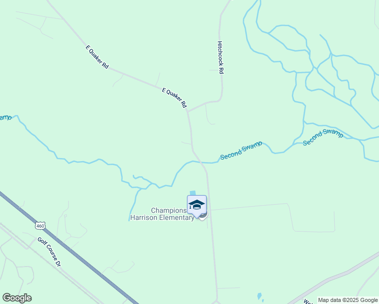 map of restaurants, bars, coffee shops, grocery stores, and more near 12600 East Quaker Road in Disputanta
