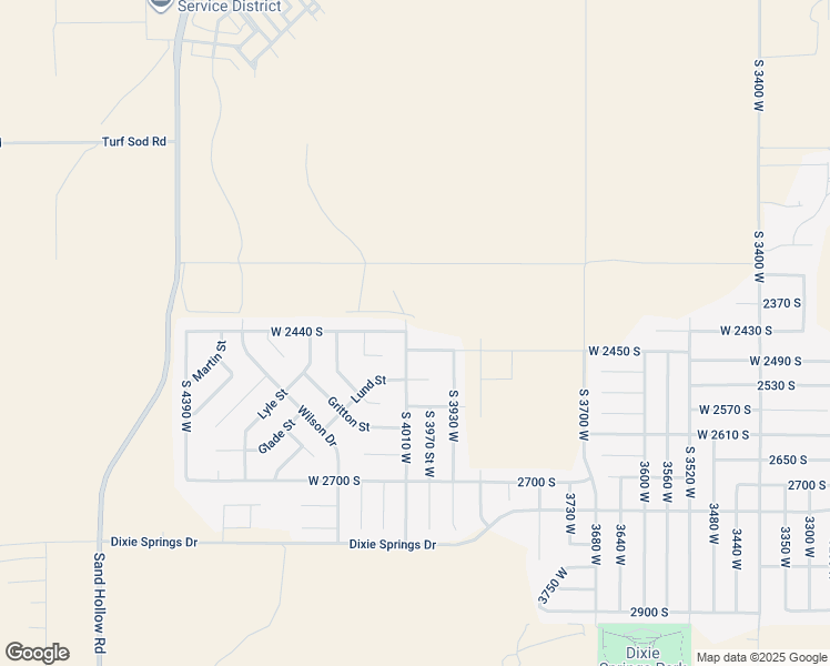 map of restaurants, bars, coffee shops, grocery stores, and more near 4001 West 2470 South in Hurricane
