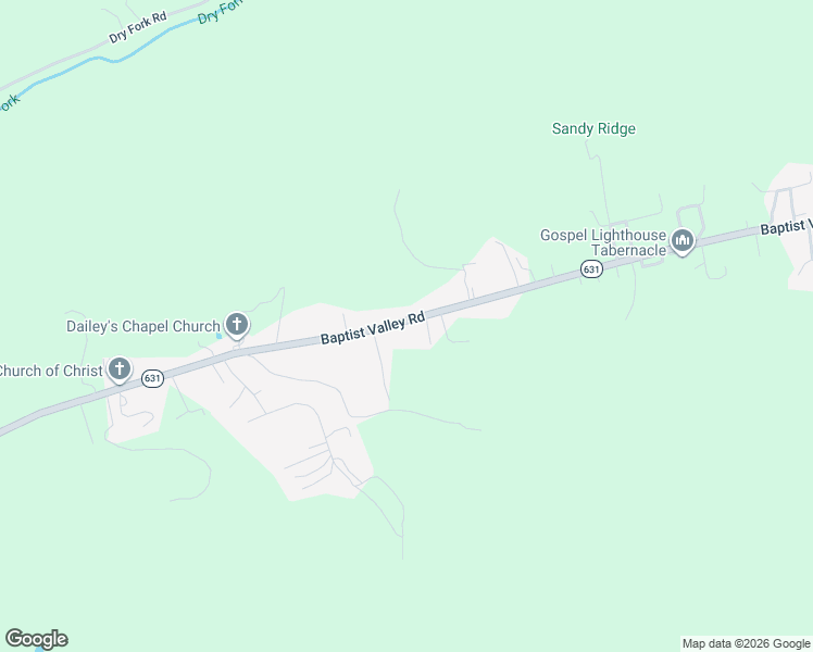 map of restaurants, bars, coffee shops, grocery stores, and more near 6364 Baptist Valley Road in Tazewell