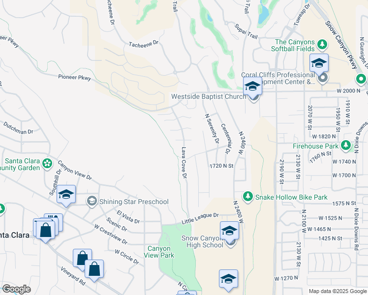 map of restaurants, bars, coffee shops, grocery stores, and more near 2349 Lava Cove Drive in Santa Clara