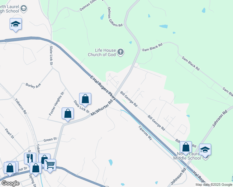 map of restaurants, bars, coffee shops, grocery stores, and more near 15 McWhorter Road in London