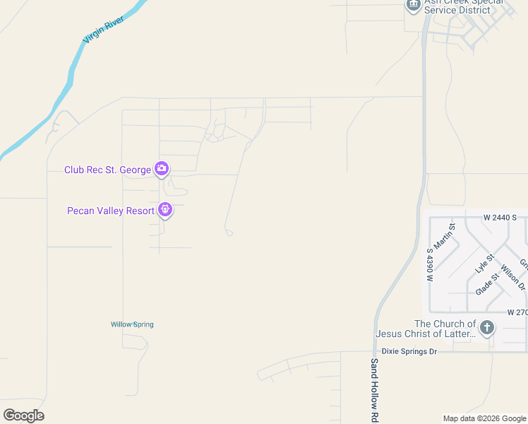 map of restaurants, bars, coffee shops, grocery stores, and more near West 50 North in Hurricane