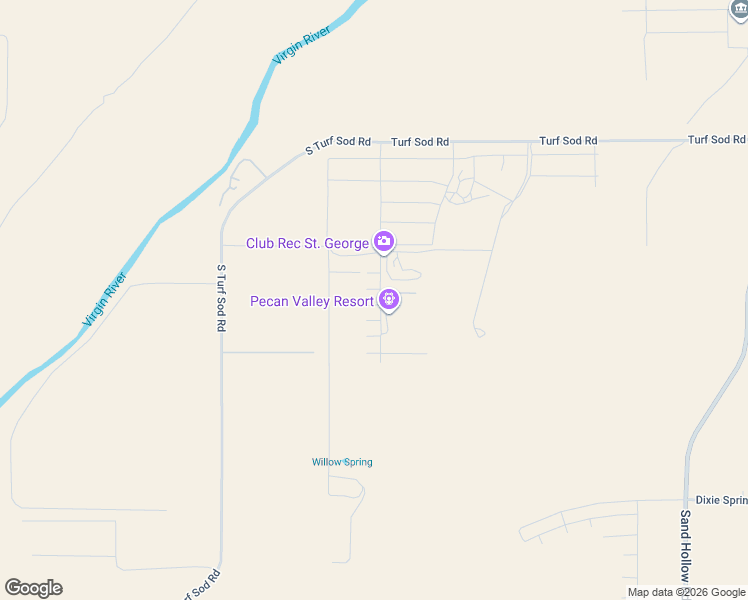map of restaurants, bars, coffee shops, grocery stores, and more near 5238 West 2420 South in Hurricane
