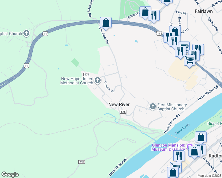 map of restaurants, bars, coffee shops, grocery stores, and more near 6424 Crouse Court in Fairlawn