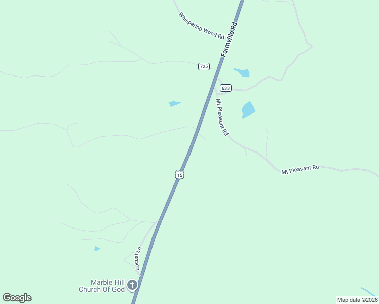 map of restaurants, bars, coffee shops, grocery stores, and more near 13038-13522 Farmville Highway in Meherrin