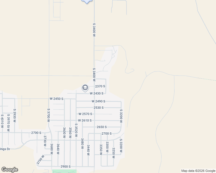 map of restaurants, bars, coffee shops, grocery stores, and more near 2377 South 3330 West in Hurricane