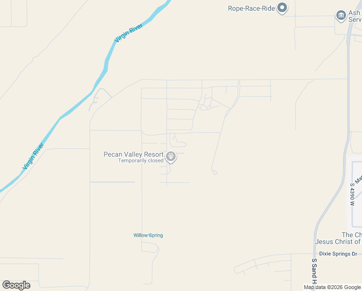 map of restaurants, bars, coffee shops, grocery stores, and more near 1965 South 5200 West in Hurricane