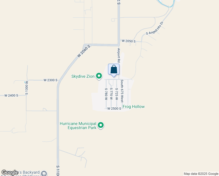 map of restaurants, bars, coffee shops, grocery stores, and more near 2356 South 770 West in Hurricane