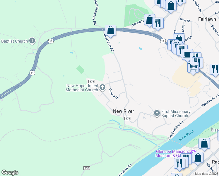 map of restaurants, bars, coffee shops, grocery stores, and more near 6424 Crouse Court in Fairlawn