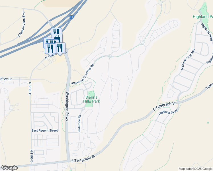 map of restaurants, bars, coffee shops, grocery stores, and more near 644 Sage Crest Drive in Washington