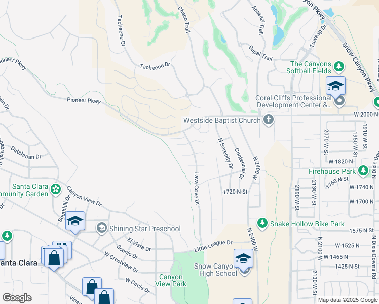 map of restaurants, bars, coffee shops, grocery stores, and more near 19 Boulder Circle in Santa Clara