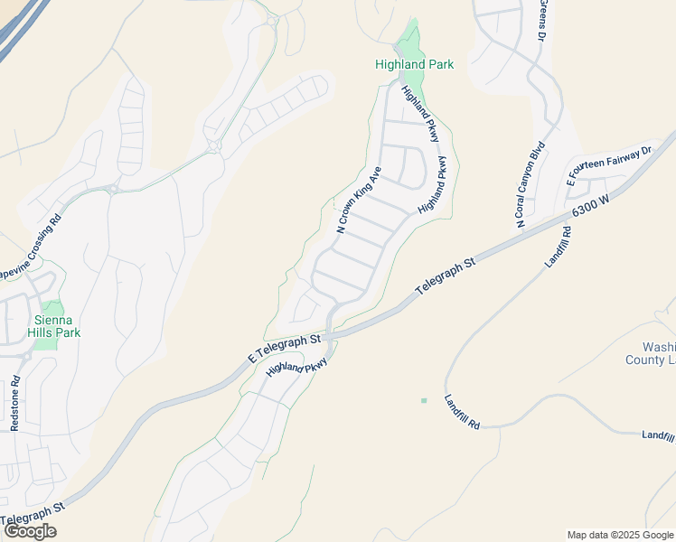 map of restaurants, bars, coffee shops, grocery stores, and more near 2501 East Canyon Ranch Drive in Washington