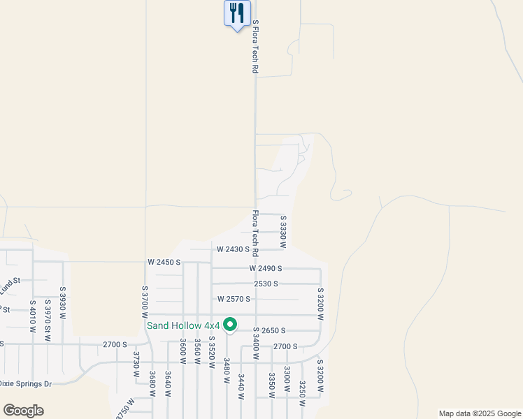 map of restaurants, bars, coffee shops, grocery stores, and more near 3388 2310 South in Hurricane