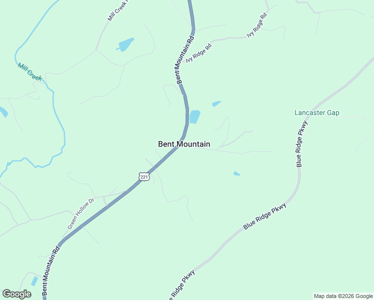 map of restaurants, bars, coffee shops, grocery stores, and more near 10300-10326 Old Shilling Rd in Bent Mountain