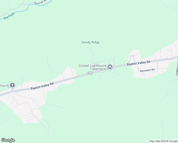 map of restaurants, bars, coffee shops, grocery stores, and more near 6813 Baptist Valley Road in Tazewell County
