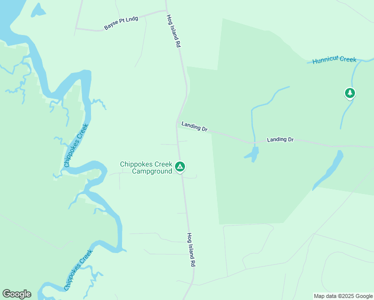 map of restaurants, bars, coffee shops, grocery stores, and more near 3894 Hog Island Rd in Surry