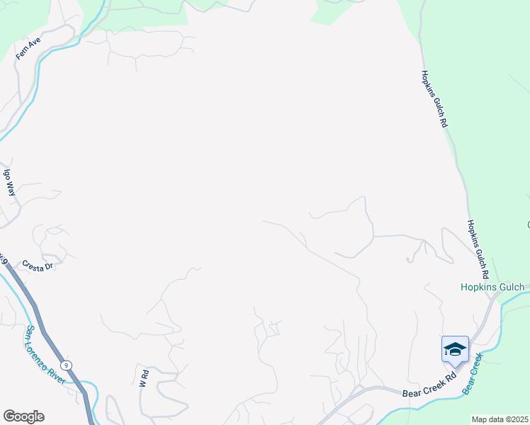 map of restaurants, bars, coffee shops, grocery stores, and more near 700 Orman Road in Boulder Creek
