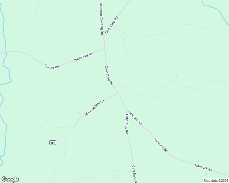 map of restaurants, bars, coffee shops, grocery stores, and more near Cary Shop Road in Burkeville