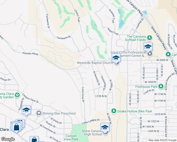 map of restaurants, bars, coffee shops, grocery stores, and more near 34 Bedrock Circle in Santa Clara