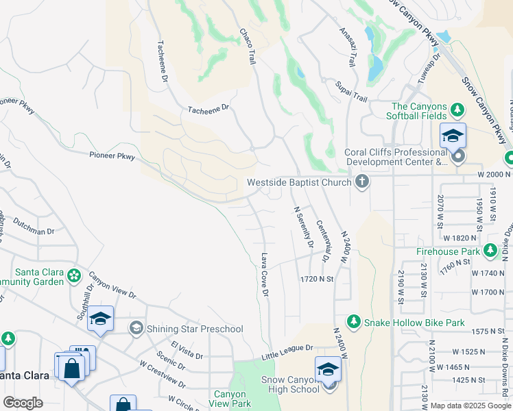 map of restaurants, bars, coffee shops, grocery stores, and more near 13 Lava Cove Drive in Santa Clara