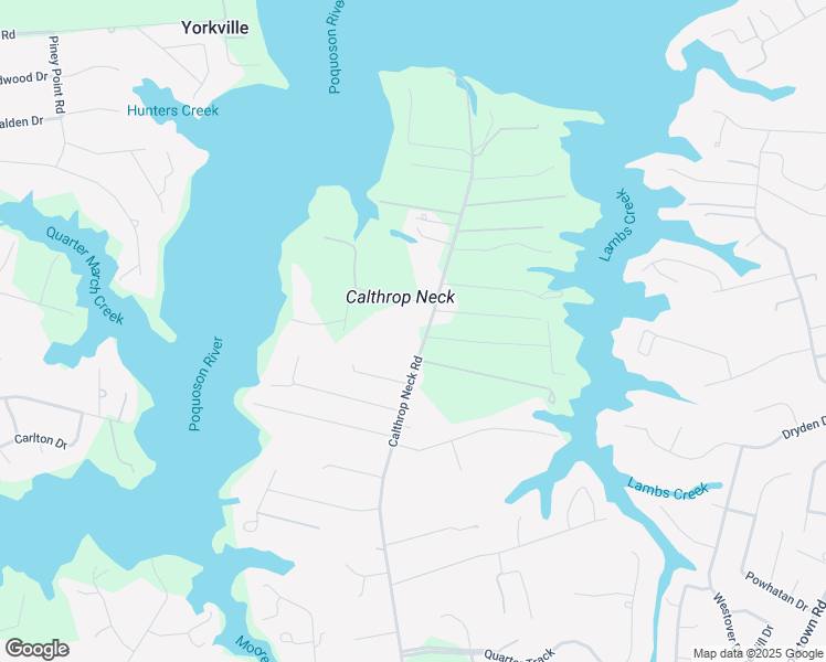 map of restaurants, bars, coffee shops, grocery stores, and more near 1401 Calthrop Neck Road in Yorktown