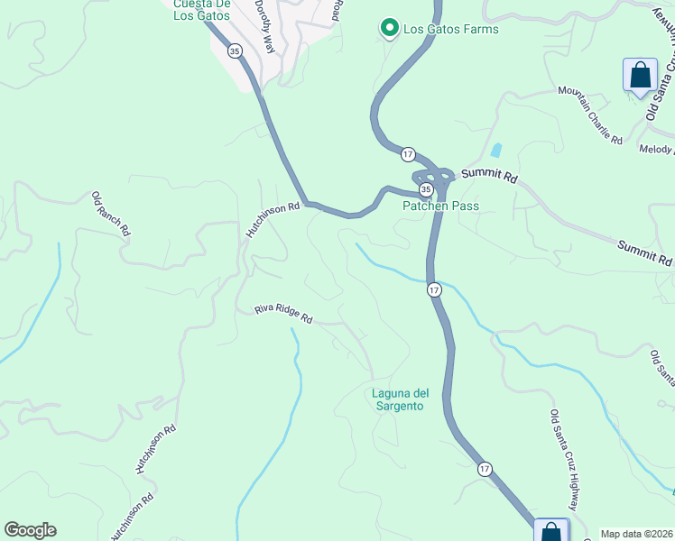 map of restaurants, bars, coffee shops, grocery stores, and more near 21975 Stagecoach Road in Los Gatos