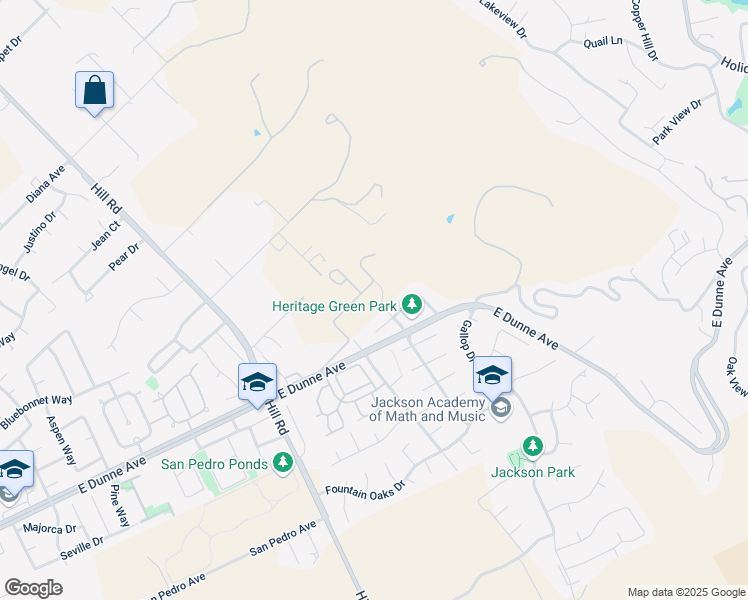 map of restaurants, bars, coffee shops, grocery stores, and more near 2 West Dunne Avenue in Morgan Hill