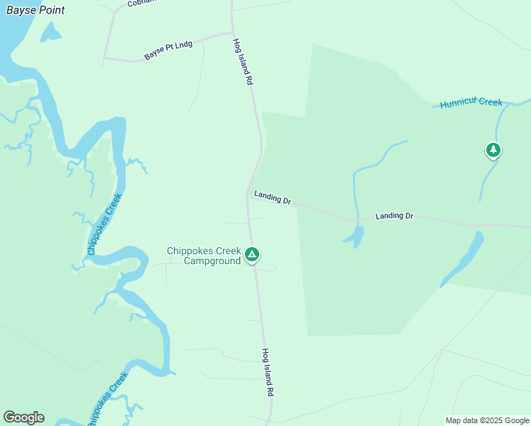 map of restaurants, bars, coffee shops, grocery stores, and more near 3944 Hog Island Rd in Surry