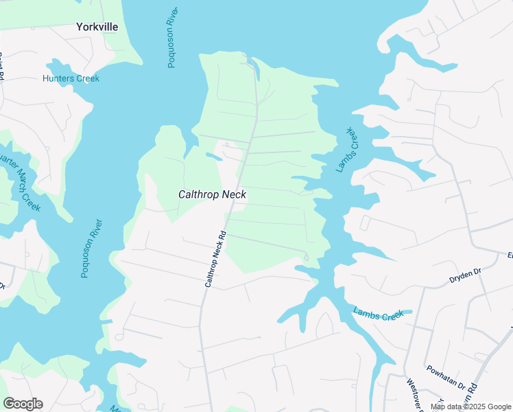 map of restaurants, bars, coffee shops, grocery stores, and more near 1412 Calthrop Neck Road in Yorktown