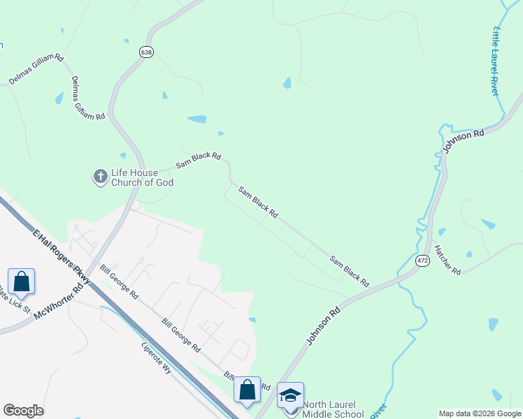 map of restaurants, bars, coffee shops, grocery stores, and more near 434 Sam Black Road in London