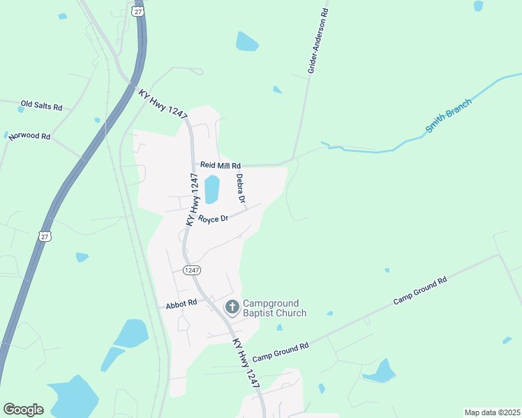 map of restaurants, bars, coffee shops, grocery stores, and more near 1203 Royce Drive in Somerset