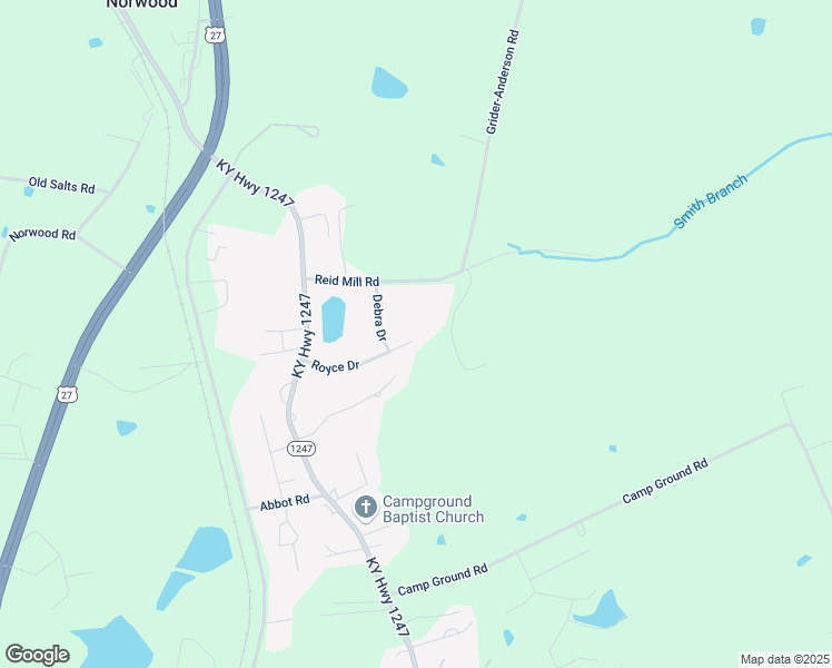 map of restaurants, bars, coffee shops, grocery stores, and more near 1203 Royce Drive in Somerset
