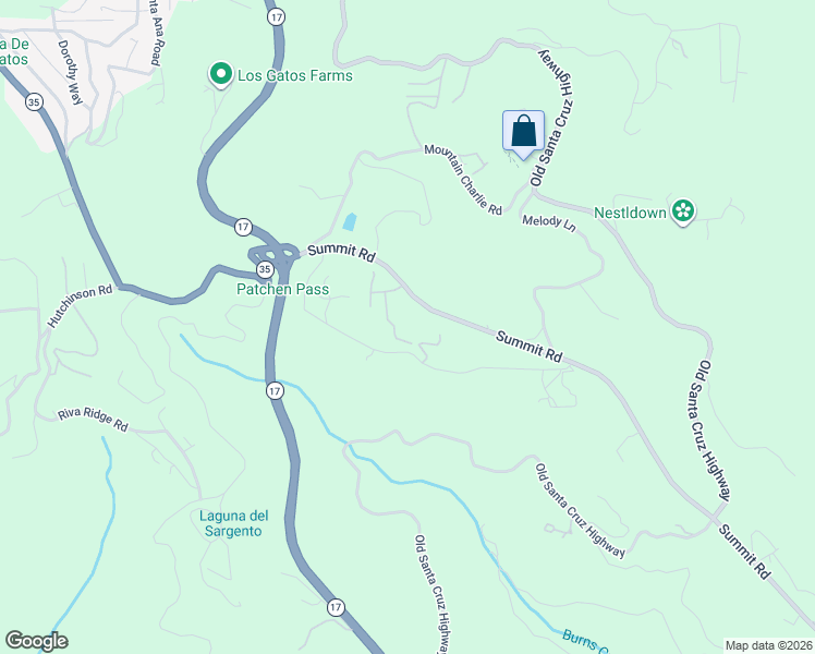 map of restaurants, bars, coffee shops, grocery stores, and more near 22470 Summit Road in Los Gatos